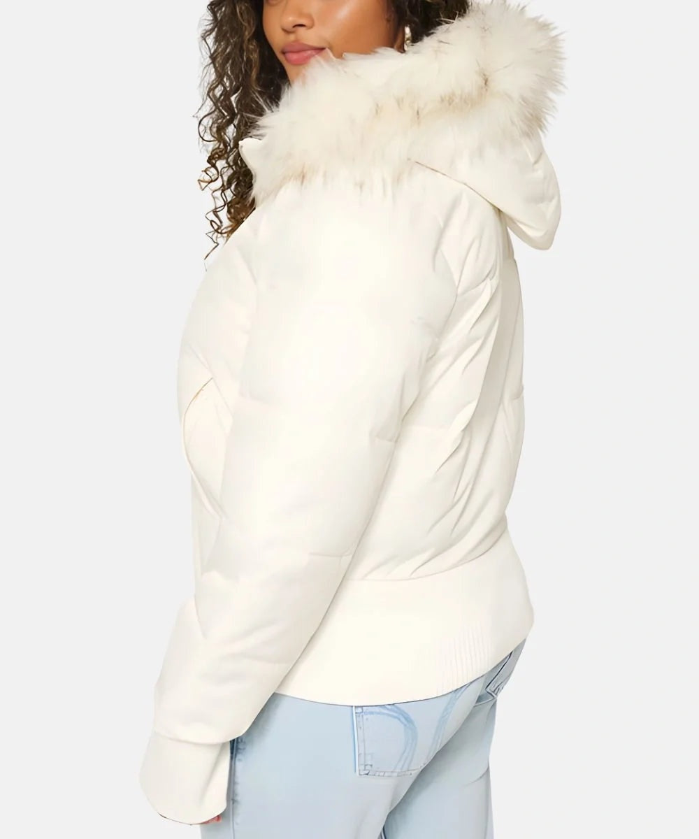 Ashley | Women's Puffer Jacket Faux Fur Hood