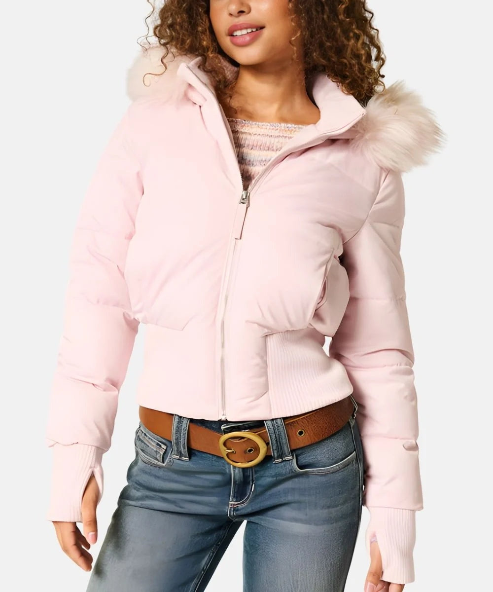 Ashley | Women's Puffer Jacket Faux Fur Hood