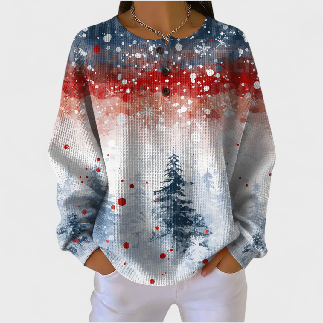 Ava | Women's Christmas Sweatshirt Long Sleeve Holiday Print