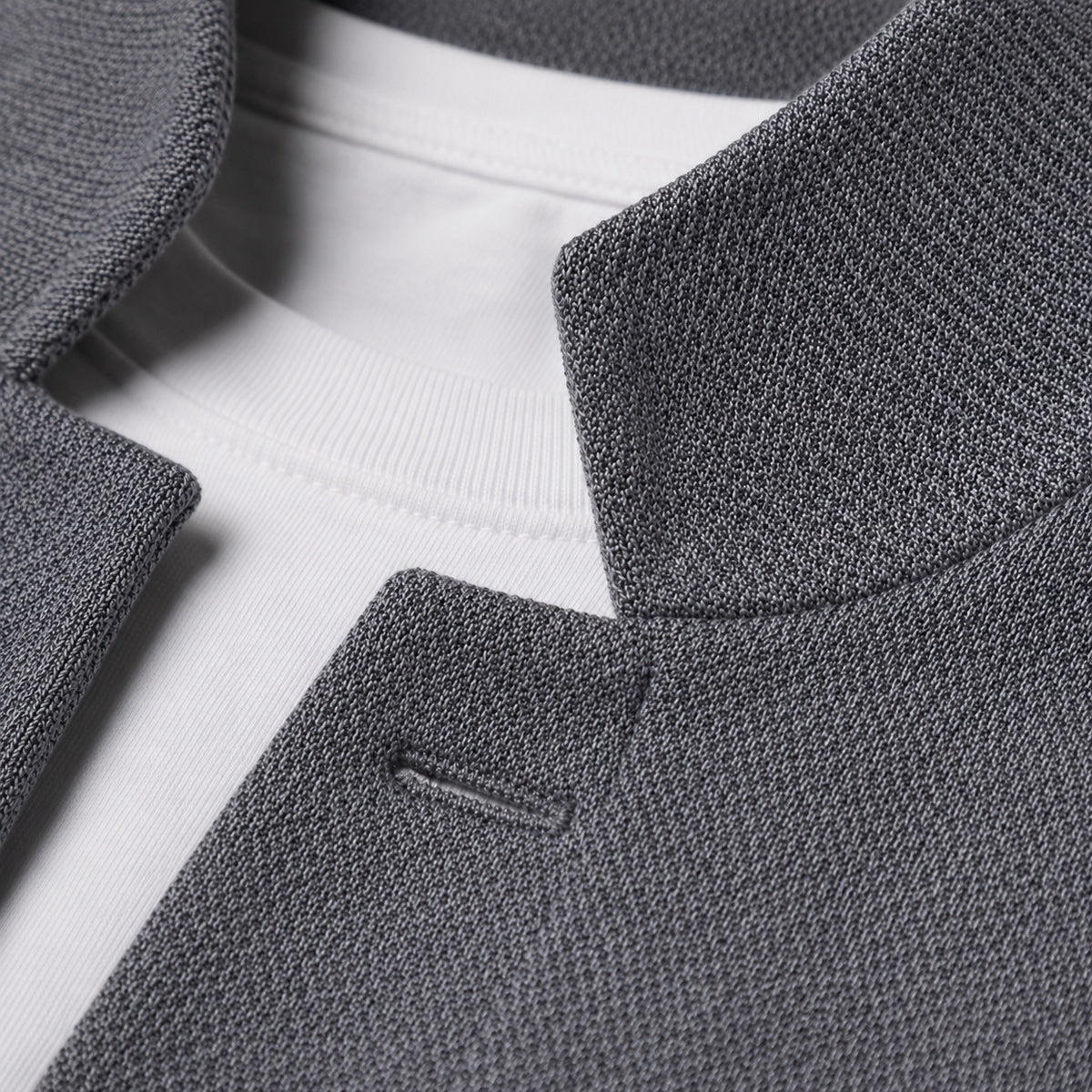Oliver | Men's Structured Knit Jacket Stand Collar with Pockets