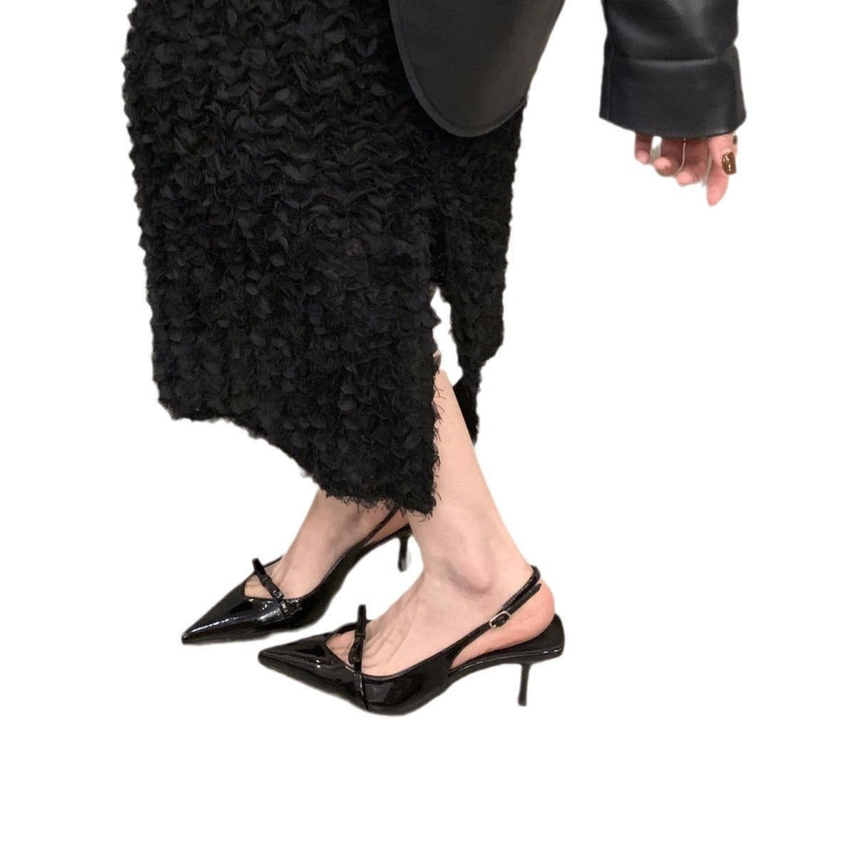 Olivia | Women's Slingback Pumps with Bow Kitten Heel