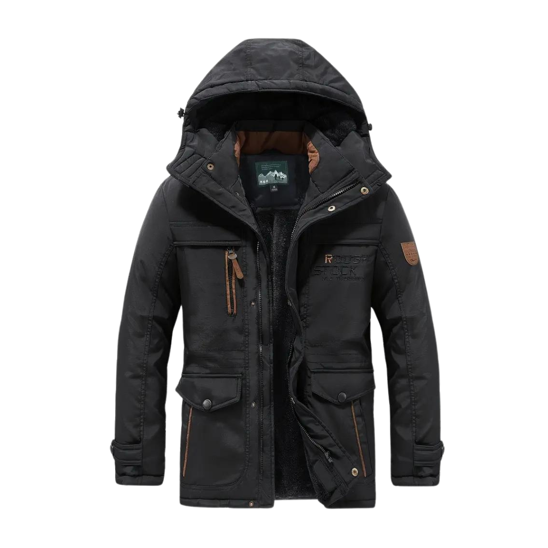 Spencer | Men's Quilted Parka Jacket Hooded Fleece Lined