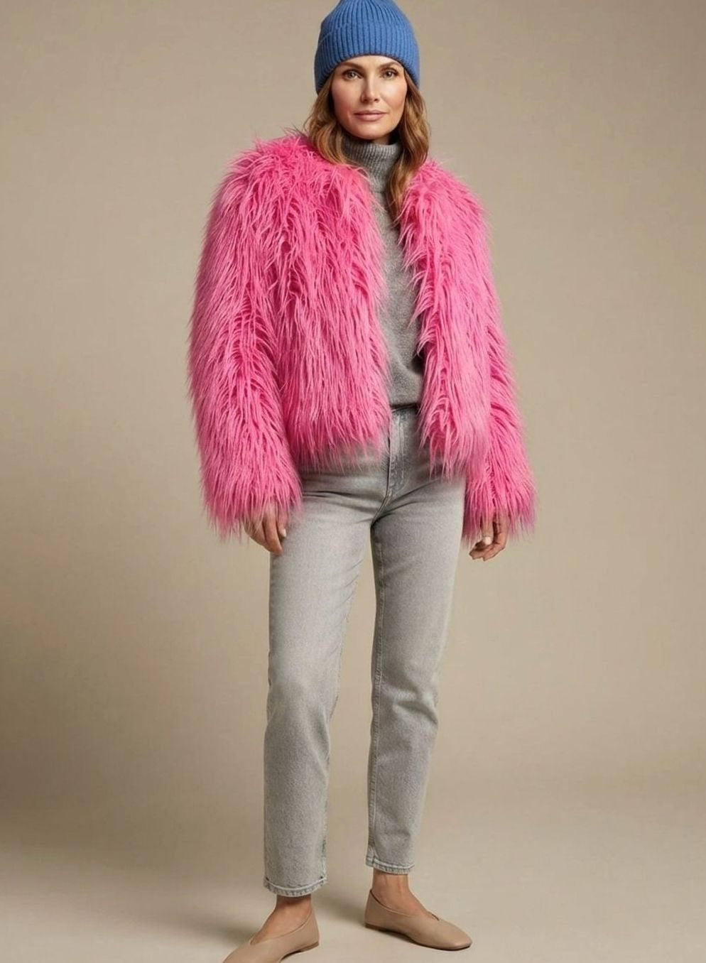 Rylee | Women's Faux Fur Coat Cropped Shaggy Jacket