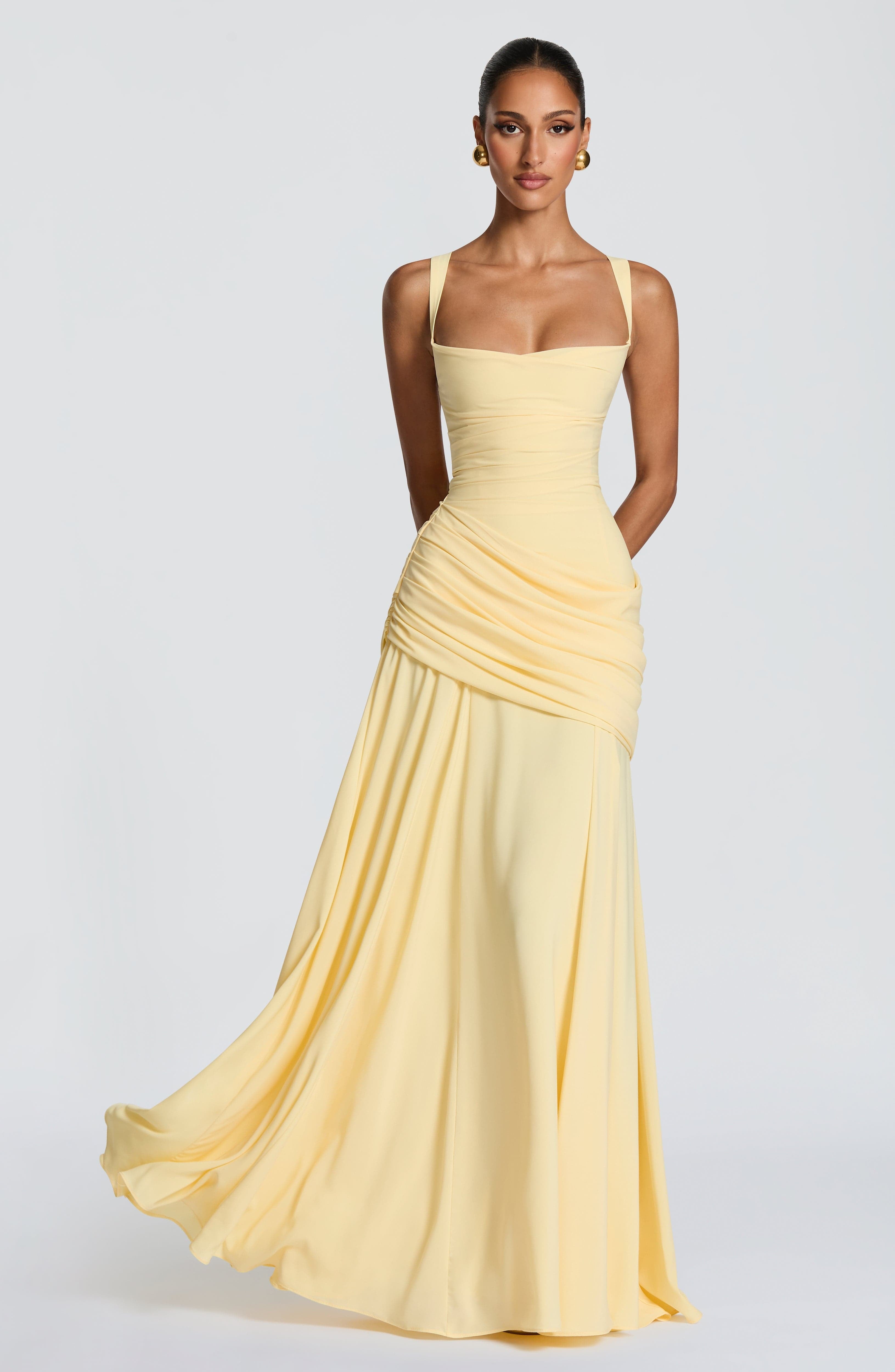 Sophia | Women's Formal Evening Gown with Draped Hip