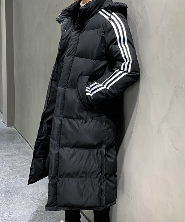 Eric | Men's Long Puffer Coat Hooded Quilted