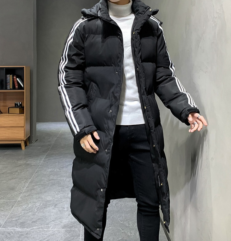 Eric | Men's Long Puffer Coat Hooded Quilted