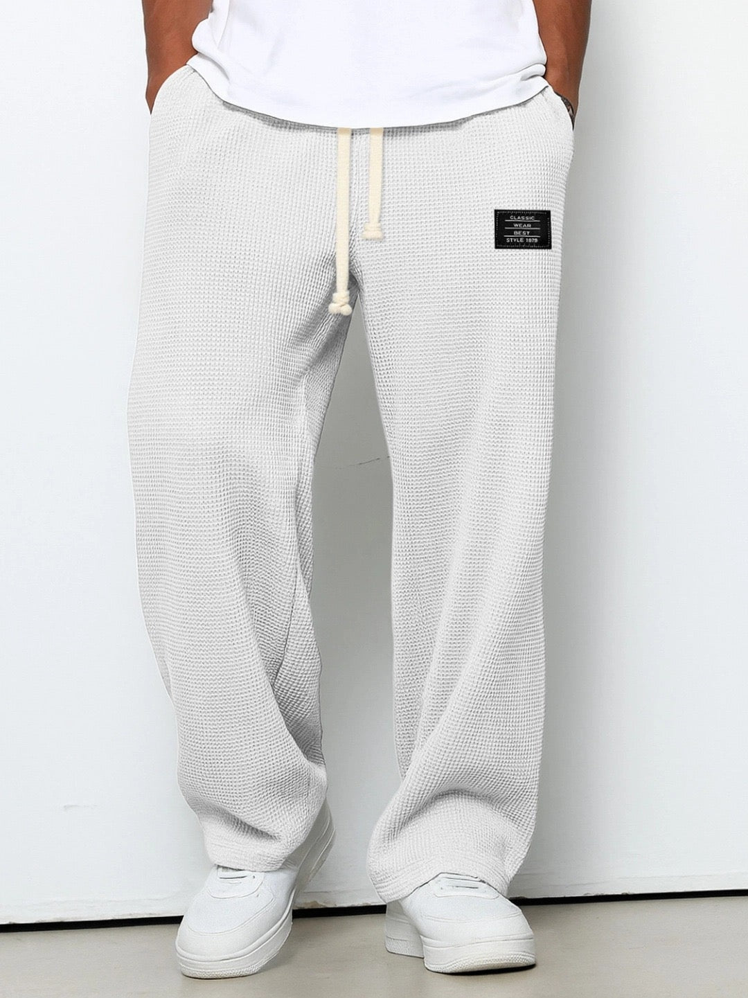 Micah | Men's Waffle Knit Sweatpants Relaxed Fit Drawstring