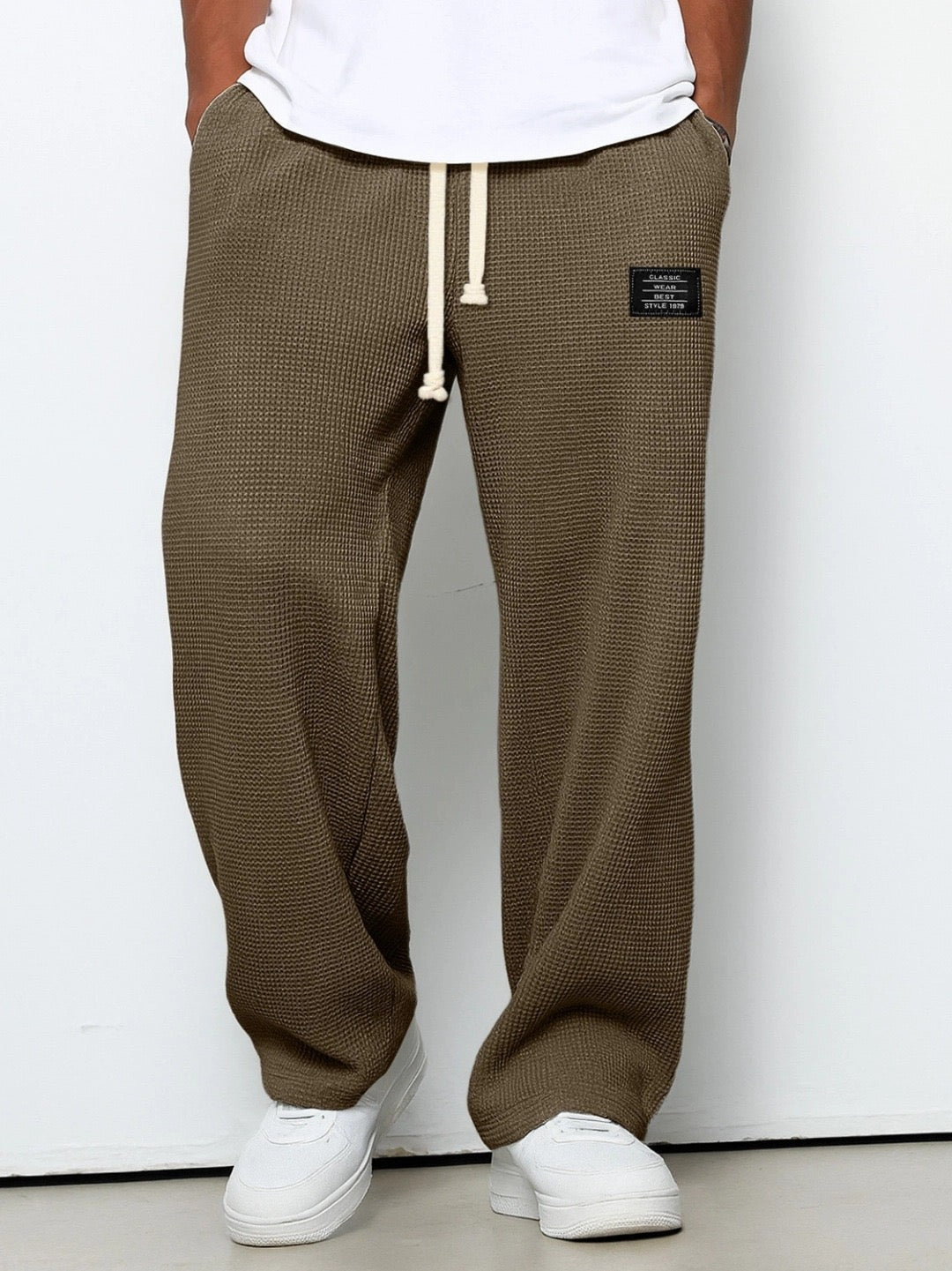 Micah | Men's Waffle Knit Sweatpants Relaxed Fit Drawstring