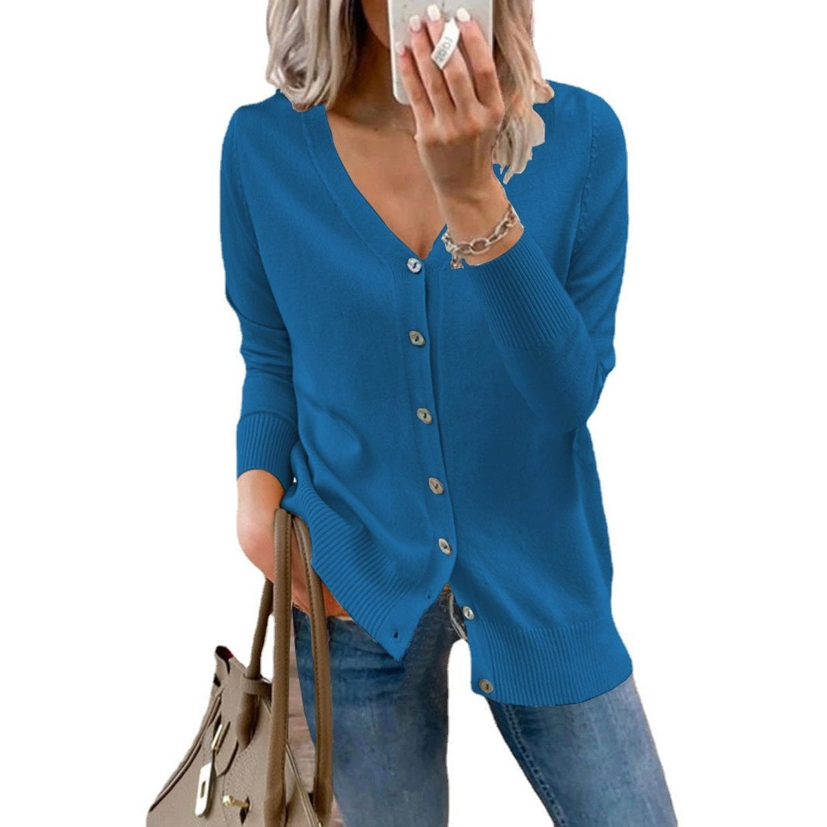 Madison | Women's Lightweight Cardigan V Neck Button Up Long Sleeve