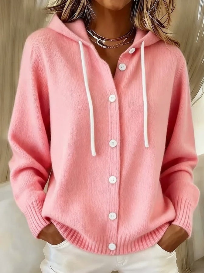 Zoey | Women's Knit Cardigan Sweater with Hood