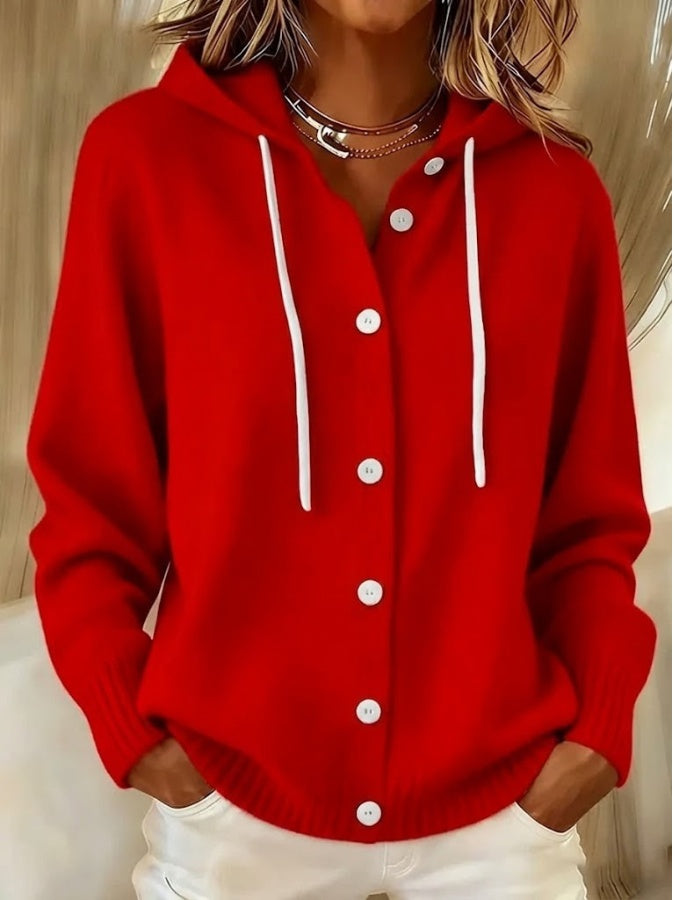 Zoey | Women's Knit Cardigan Sweater with Hood